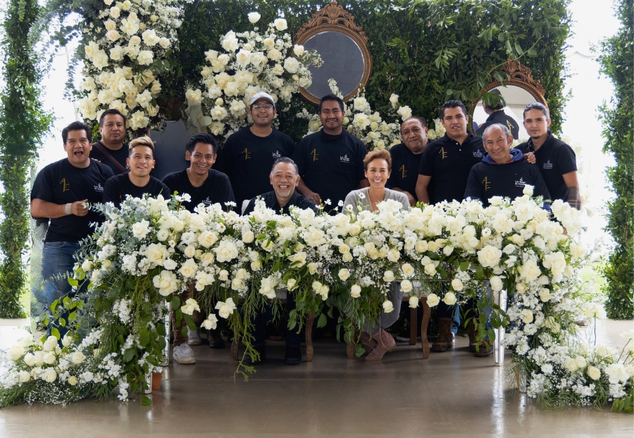 Mesa de jardín diseñada por Aurelia Eventos